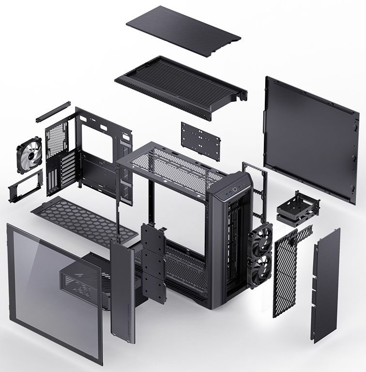Корпус JONSBO D500 Black без БП — купить по низкой цене в интернет ...