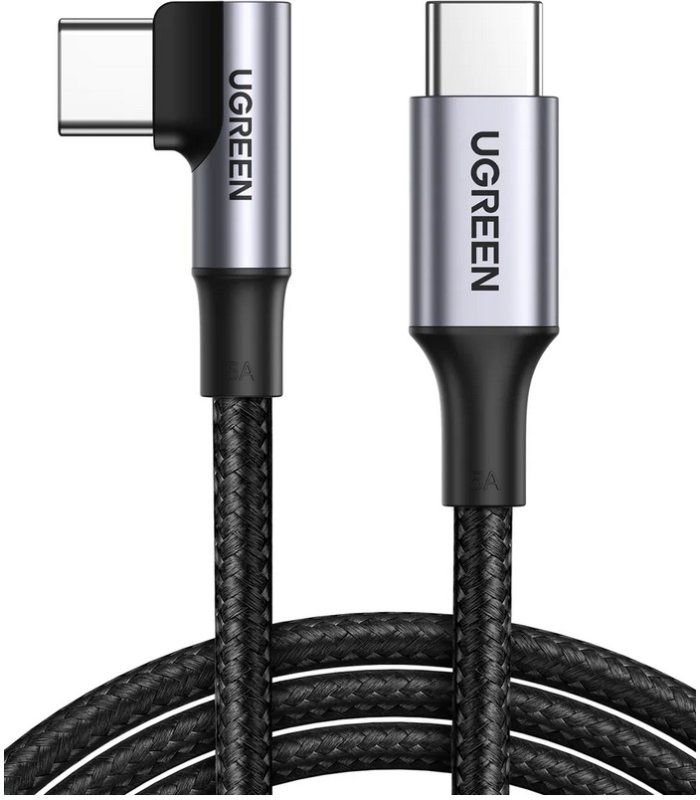 Кабель UGREEN USB-C - USB-C, угловой, 5A, 2 м, черный(70645) UGREEN 70645 - купить по выгодной цене в интернет-магазине ОНЛАЙН ТРЕЙД.РУ Набережные Челны