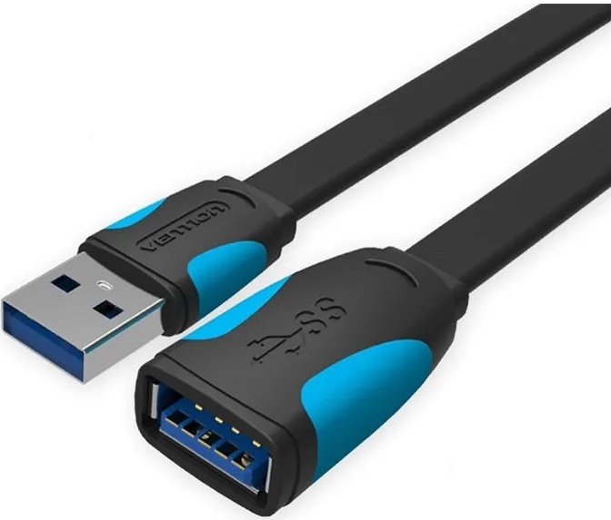 Кабель-удлинитель Vention USB 3.0 AM/AF - 0,5м плоский VAS-A13-B050 — купить по низкой цене в интернет-магазине ОНЛАЙН ТРЕЙД.РУ