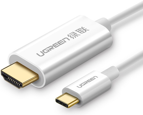 Кабель UGREEN MM121 USB-C - HDMI, 1.5 м, белый 30841_ — купить по низкой цене в интернет-магазине ОНЛАЙН ТРЕЙД.РУ