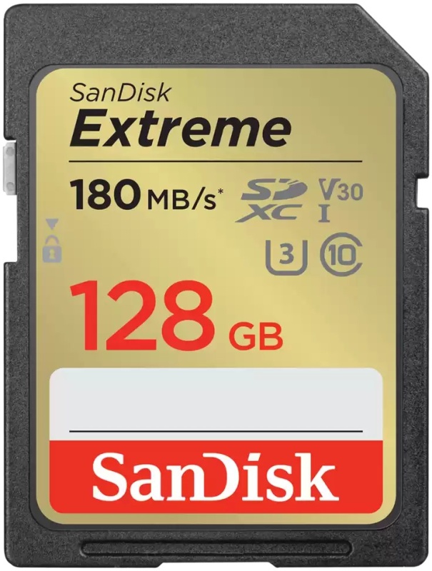 Карта памяти SanDisk Extreme SDXC Class 10 UHS-I U3 V30 128Gb (180/90 MB/s) - Изображение 2