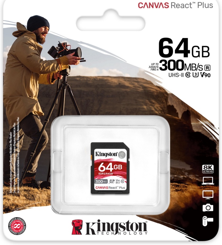 Карта памяти kingston canvas react plus microsd
