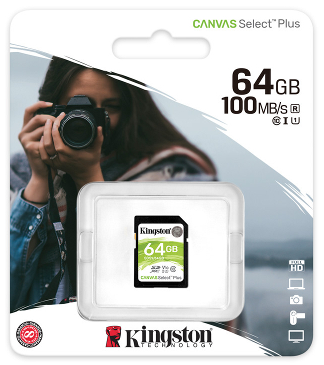 Kingston 64GB Fly Horizon 1 IQ239 MicroSDXC Canvas Select Plus Card Verified by SanFlash. 100MBs Works with Kingston