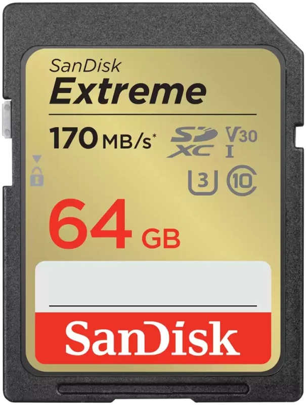 Карта памяти SanDisk Extreme SDXC Class 10 UHS-I U3 V30 64Gb (170/80 Mb/s) - Изображение 2