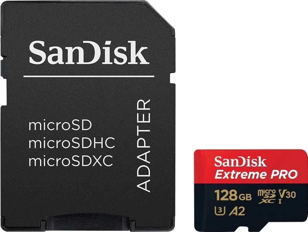 Карта памяти micro SDXC 128Gb Sandisk Extreme Pro UHS-I U3 V30 A2 + ADP (200/90 MB/s) SDSQXCD-128G-GN6MA — купить по низкой цене в интернет-магазине ОНЛАЙН ТРЕЙД.РУ