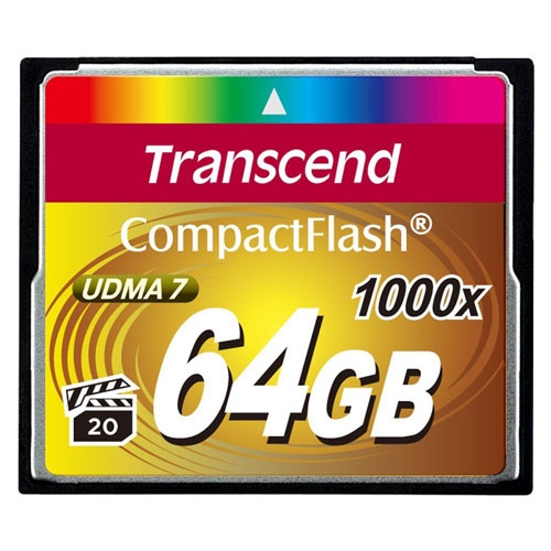 Карта памяти CompactFlash 64GB Transcend 1000X (160/120 Mb/s) TS64GCF1000 - Изображение 1