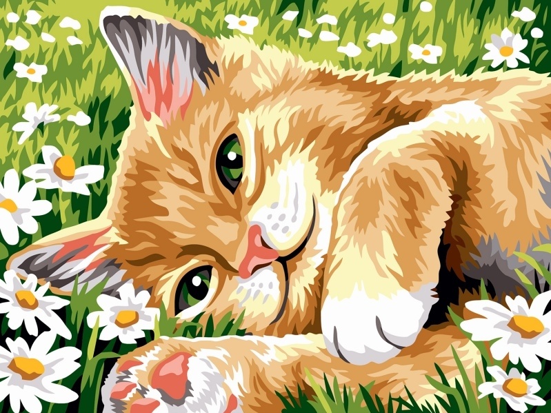 Картинки по номерам котики