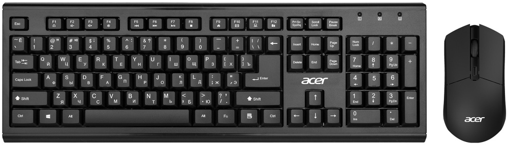 Клавиатура и мышь беспроводные Acer OKR120 черный USB (1545800)- купить по выгодной цене в интернет-магазине ОНЛАЙН ТРЕЙД.РУ Санкт-Петербург