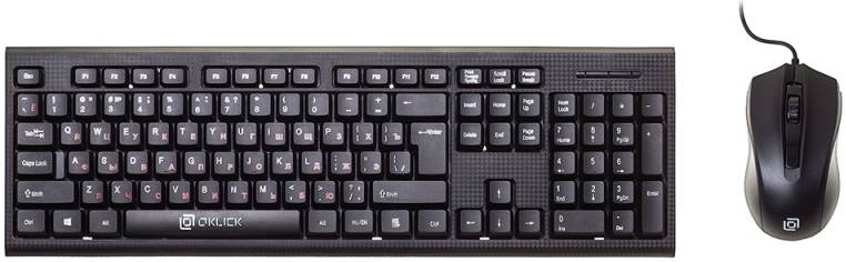 Комплект клавиатура и мышь Oklick 620M клав: черный мышь: черный USB (475652) — купить в интернет-магазине ОНЛАЙН ТРЕЙД.РУ