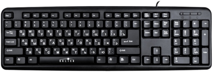 Клавиатура Oklick 180M Black PS/2 (313180) — купить в интернет-магазине ОНЛАЙН ТРЕЙД.РУ