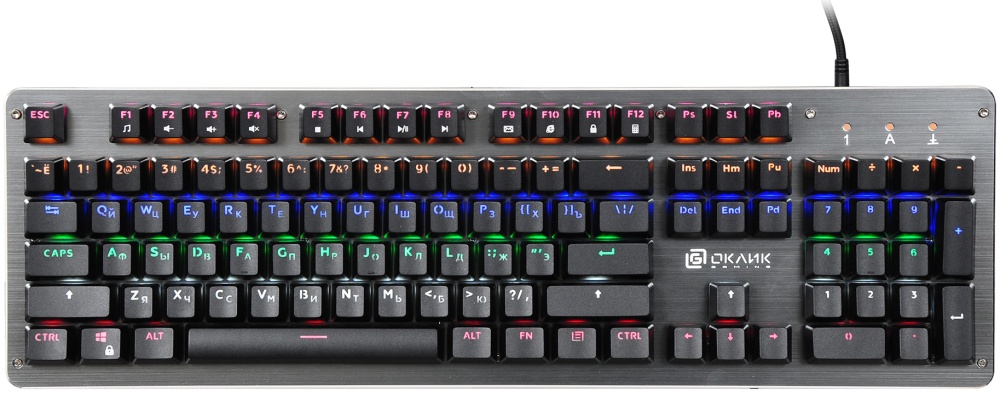 Клавиатура Оклик 970G Dark Knight черный/серебристый (499578)- купить по выгодной цене в интернет-магазине ОНЛАЙН ТРЕЙД.РУ Санкт-Петербург
