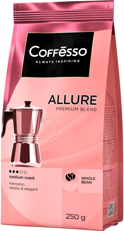 Кофе в зернах Coffesso (Коффессо) ALLURE 250 г 4660115908163 — купить в интернет-магазине ОНЛАЙН ТРЕЙД.РУ