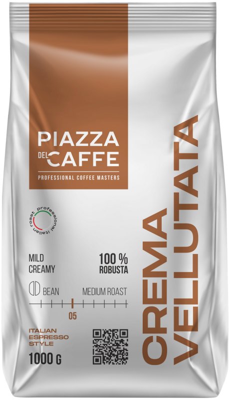 Кофе в зернах Piazza Del Caffe Crema Vellutata, 1 кг, промышленная ...