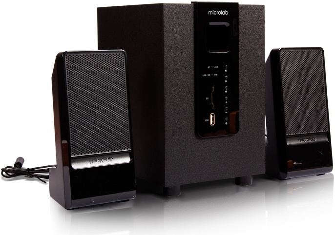 Колонки 2.1 Microlab M-100 Bluetooth (10W) USB (SD FM) дерево/черные (M ...