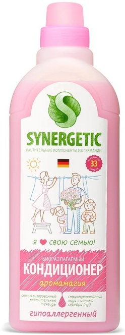 Кондиционер-ополаскиватель для белья SYNERGETIC гипоаллергенный, с ...
