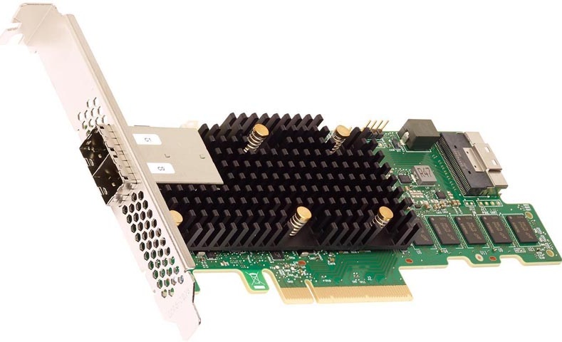 Дисковый контроллер Broadcom MegaRAID 9580-8I8E SGL PCIe 4.0 x8 LP, SAS/SATA/NVMe, 16port(1*int SFF8654 + 2*ext SFF8644), 8GB Cache (05-50076-00) — купить в интернет-магазине ОНЛАЙН ТРЕЙД.РУ