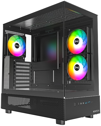 Корпус Montech XR черный XR BK - низкая цена, доставка или самовывоз в Перми. Корпус Montech XR черный купить в интернет-магазине ОНЛАЙН ТРЕЙД.РУ.