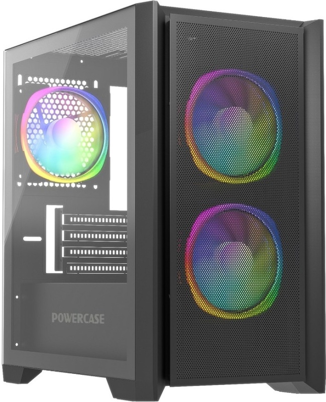 Корпус Powercase Alisio Micro Z3B ARGB, черный CAMZB-A3 — купить в интернет-магазине ОНЛАЙН ТРЕЙД.РУ