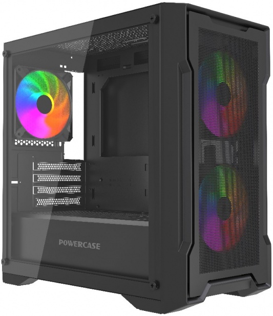 Корпус Powercase Mistral Micro X3B ARGB, черный (CMMXB-A3) — купить по ...
