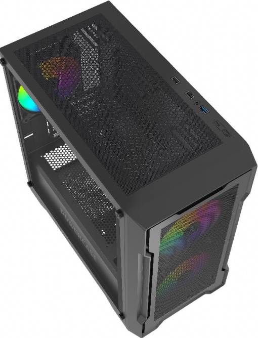 Корпус Powercase Mistral Micro X3B ARGB, черный (CMMXB-A3) — купить по ...