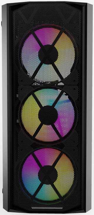Корпус Powercase Rhombus X3 Mesh LED, черный (CMRMX-L3) — купить по ...