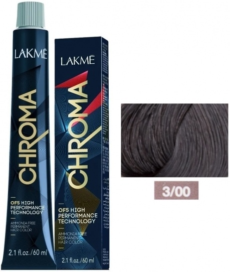 Lakme CHROMA 3/00 Haarfarbe Dunkelbraun – 60 Ml
