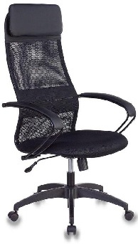 Кресло для руководителя easy chair 591 tc черное сетка ткань металл