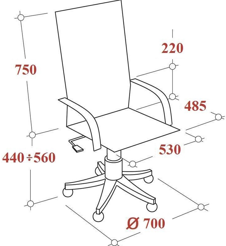 Кресло руководителя Easy Chair 655 TTW сетка/ткань черный, пластик .