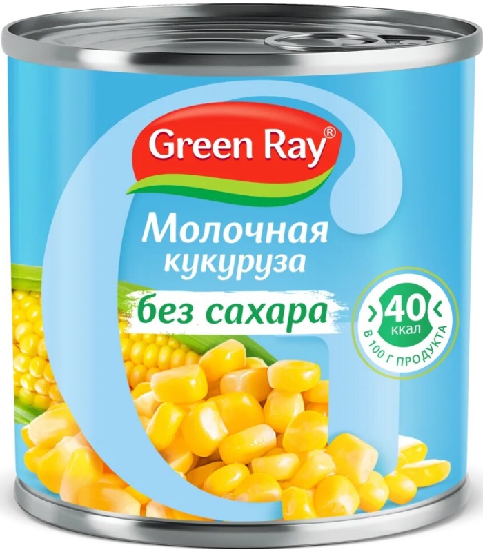 Кукуруза Green Ray без сахара 425 мл 4607034028107 - купить по выгодной цене в интернет-магазине ОНЛАЙН ТРЕЙД.РУ Санкт-Петербург