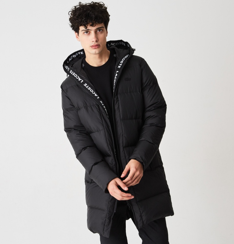 kaya longline hooded puffer