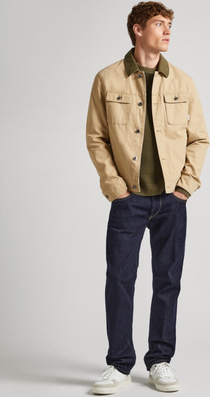 Куртка PEPE JEANS LONDON PM402879-858 мужская, цвет бежевый, размер L ...