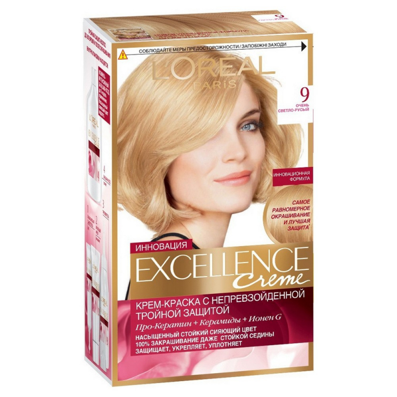 Купить Крем-краска для волос L'OREAL Excellence тон 9 Светло-русый.