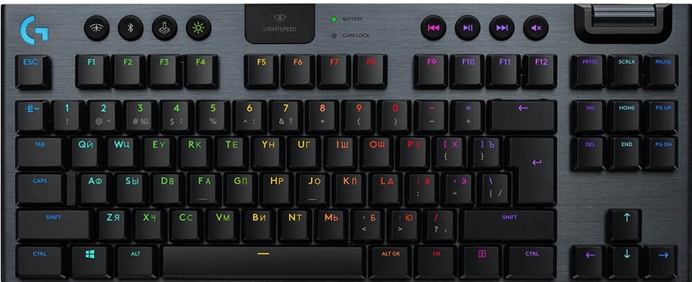 Клавиатура Logitech G915 Tenkeyless Lightspeed Wireless RGB Mechanical Gaming Keyboard Carbon (920-009536)- купить по выгодной цене в интернет-магазине ОНЛАЙН ТРЕЙД.РУ Санкт-Петербург