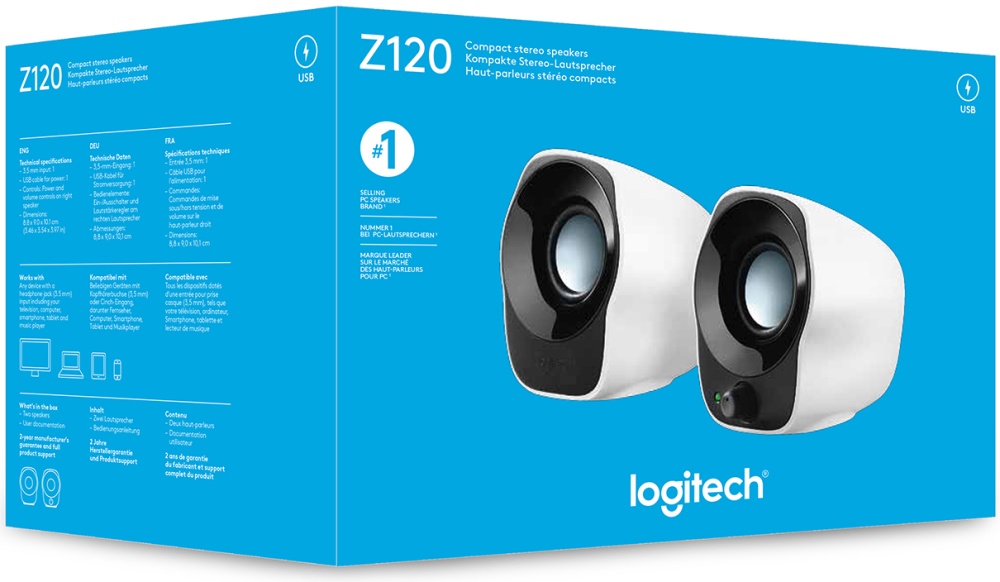 Logitech stereo sale speakers z120 price