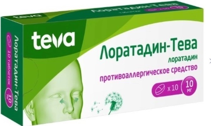 Лоратадин-тева табл 10мг 10шт 100007738 тева прайвэт фармацевтический завод ко.ЛТД (5995377601484)