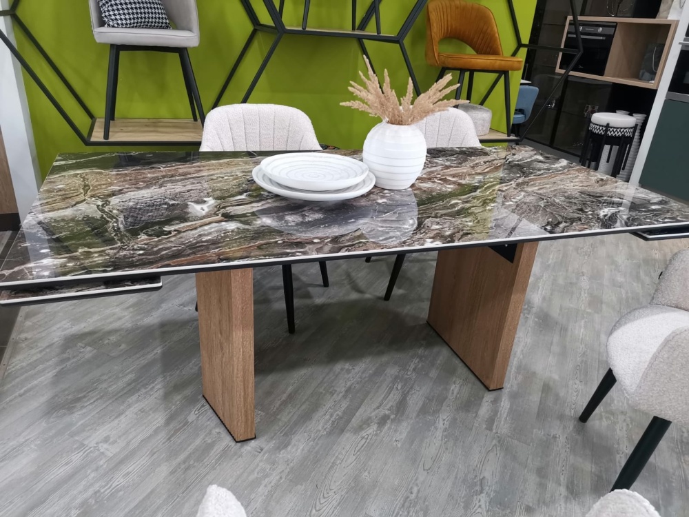Стол Ivar 180 Marbles KL-99. Amadeus Polished 80x160 Индия интерьер.