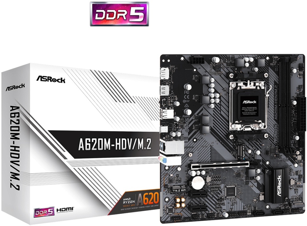 Материнская плата ASROCK A620M-HDV/M.2 (AM5, mATX) — купить по низкой цене в интернет-магазине ОНЛАЙН ТРЕЙД.РУ