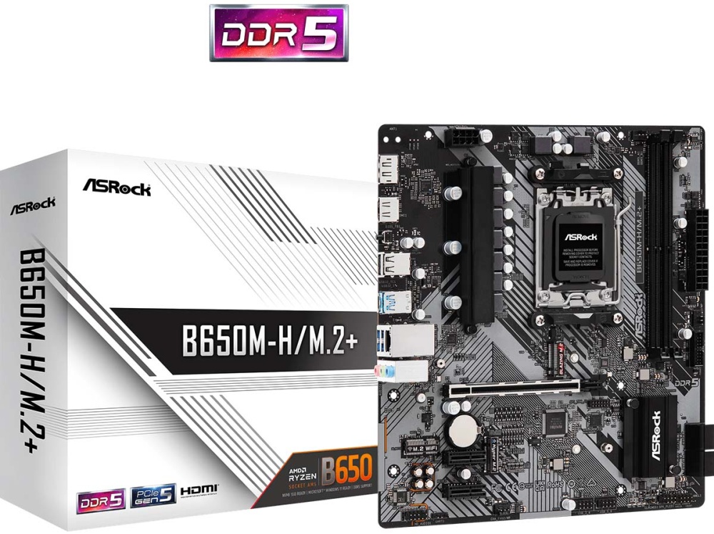 Материнская плата ASRock B650M-H/M.2+ (AM5, mATX)- купить в интернет-магазине ОНЛАЙН ТРЕЙД.РУ в Владимире.