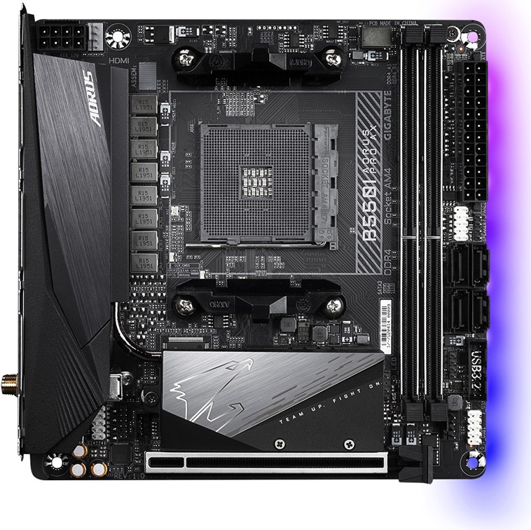 Материнская плата GIGABYTE B550I AORUS PRO AX (AM4, mini-ITX) — купить ...