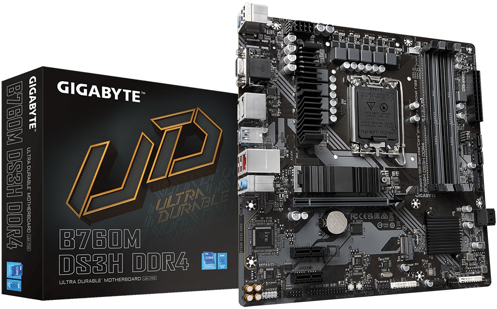 Материнская плата GIGABYTE B760M DS3H DDR4 (LGA1700, mATX) — купить по ...