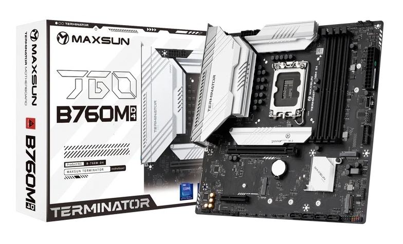 Материнская плата MAXSUN MS-Terminator B760M D4 (LGA1700, mATX)- купить по низкой цене в интернет-магазине ОНЛАЙН ТРЕЙД.РУ Казани