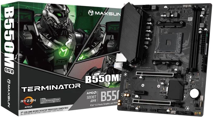 Материнская плата MAXSUN TERMINATOR B550M 2.5G (AM4, MATX) — купить в интернет-магазине ОНЛАЙН ТРЕЙД.РУ