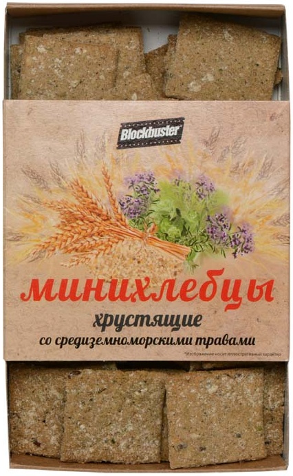 Blockbuster (t.f.a.tec.fran.Al) minikhlebtsy rye&wht mediterr.herbs 0.1kg ns a k (4660015965266)