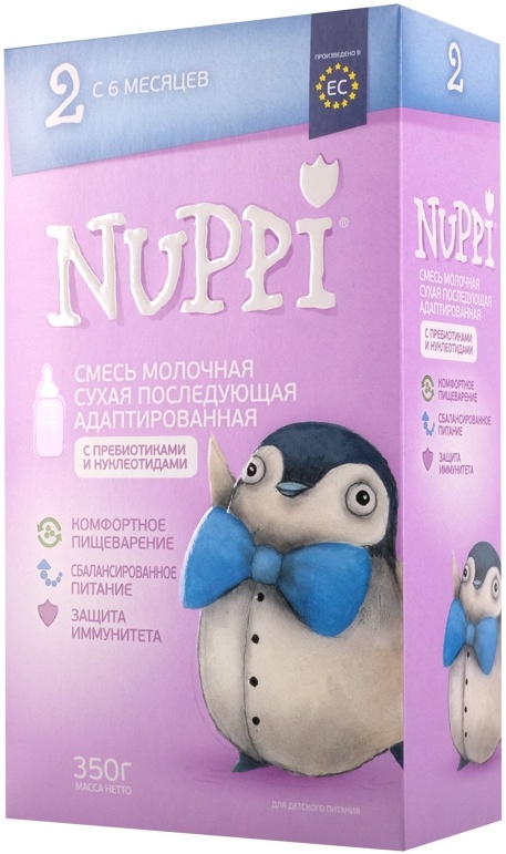 Nuppi смесь 2 мол.сух.от6-12мес.350г (4743150000372)
