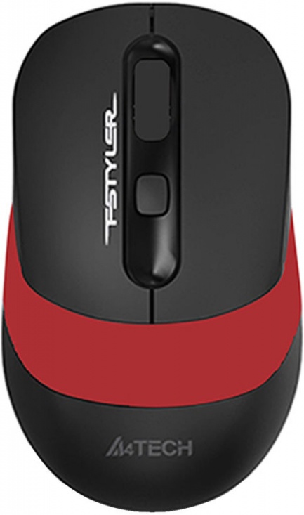 Мышь A4TECH Fstyler FG10 черный/красный оптическая беспроводная USB — купить в интернет-магазине ОНЛАЙН ТРЕЙД.РУ
