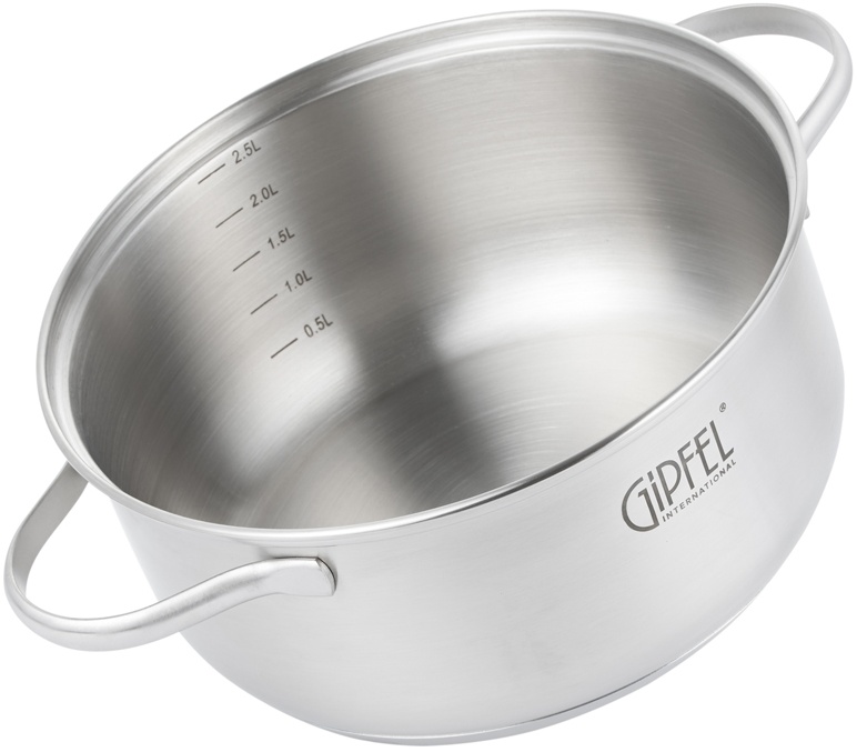 Набор посуды GIPFEL AZALEA 51061 (ковш, кастрюли, крышки), нержавеющая ...