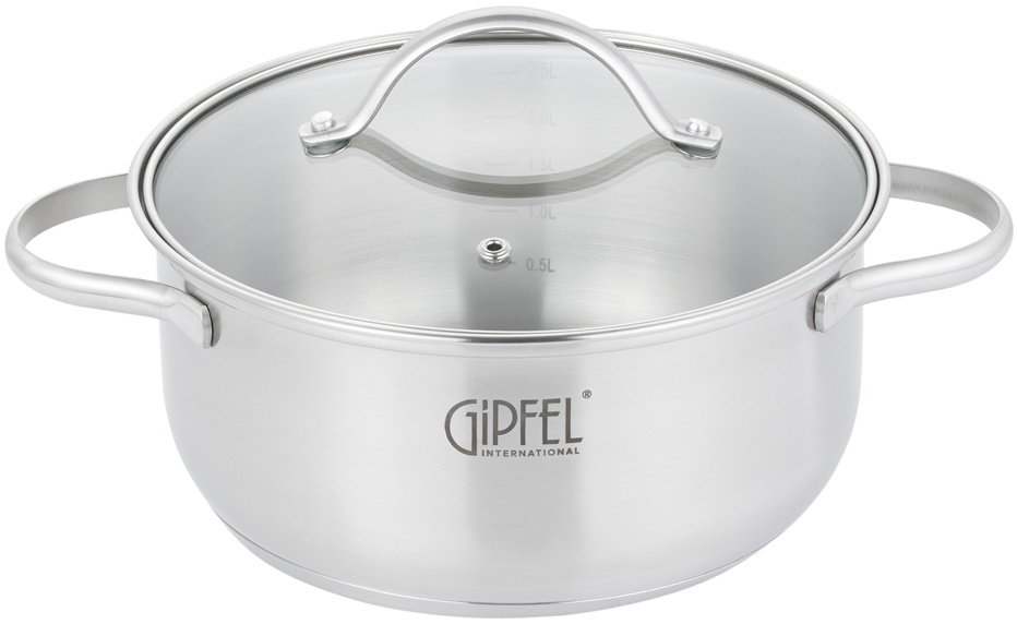 Набор посуды GIPFEL AZALEA 51061 (ковш, кастрюли, крышки), нержавеющая ...