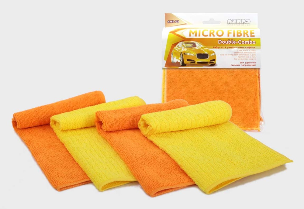 Набор салфеток из микрофибры Double- Combo 30*30 (4шт) арт.