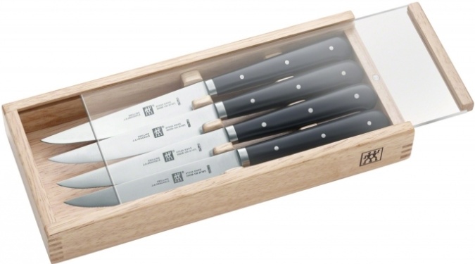 Набор ножей стейковых Zwilling, в деревянной коробке, 4 предмета — купить в интернет-магазине ОНЛАЙН ТРЕЙД.РУ