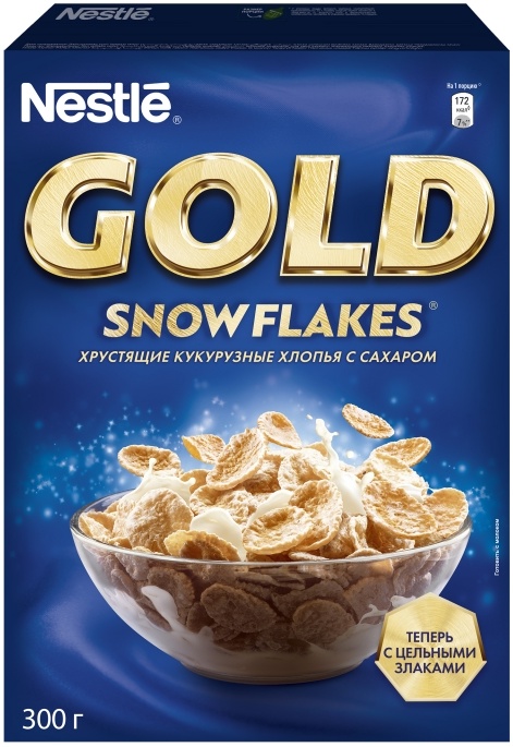 Завтрак сухой Nestle Gold snow flakes с сахаром 300г (4606272021178)